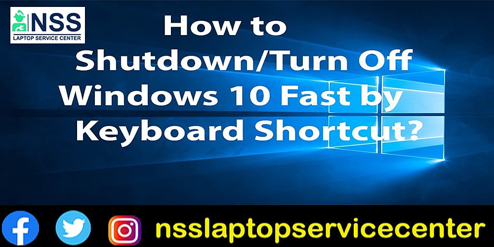 how to shutdown windows 10 laptop with keyboard